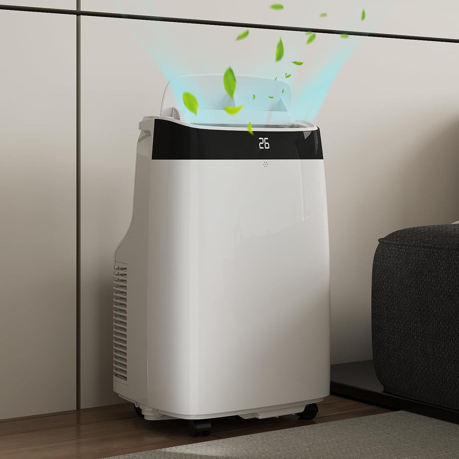 10000BTU Portable Air Conditioner, 450 Sq. Ft Coverage, 3-in-1 Floor Standing Cooling, Fan & Dehumidifier, with Digital Display, Remote Control, 24H Timer, Sleep Mode