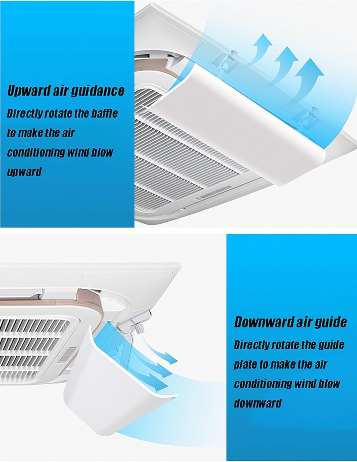 Air Conditioning Baffle, Central Air Conditioner'S Register and Grille, Ceiling Air Conditioner Deflector for Office/Home