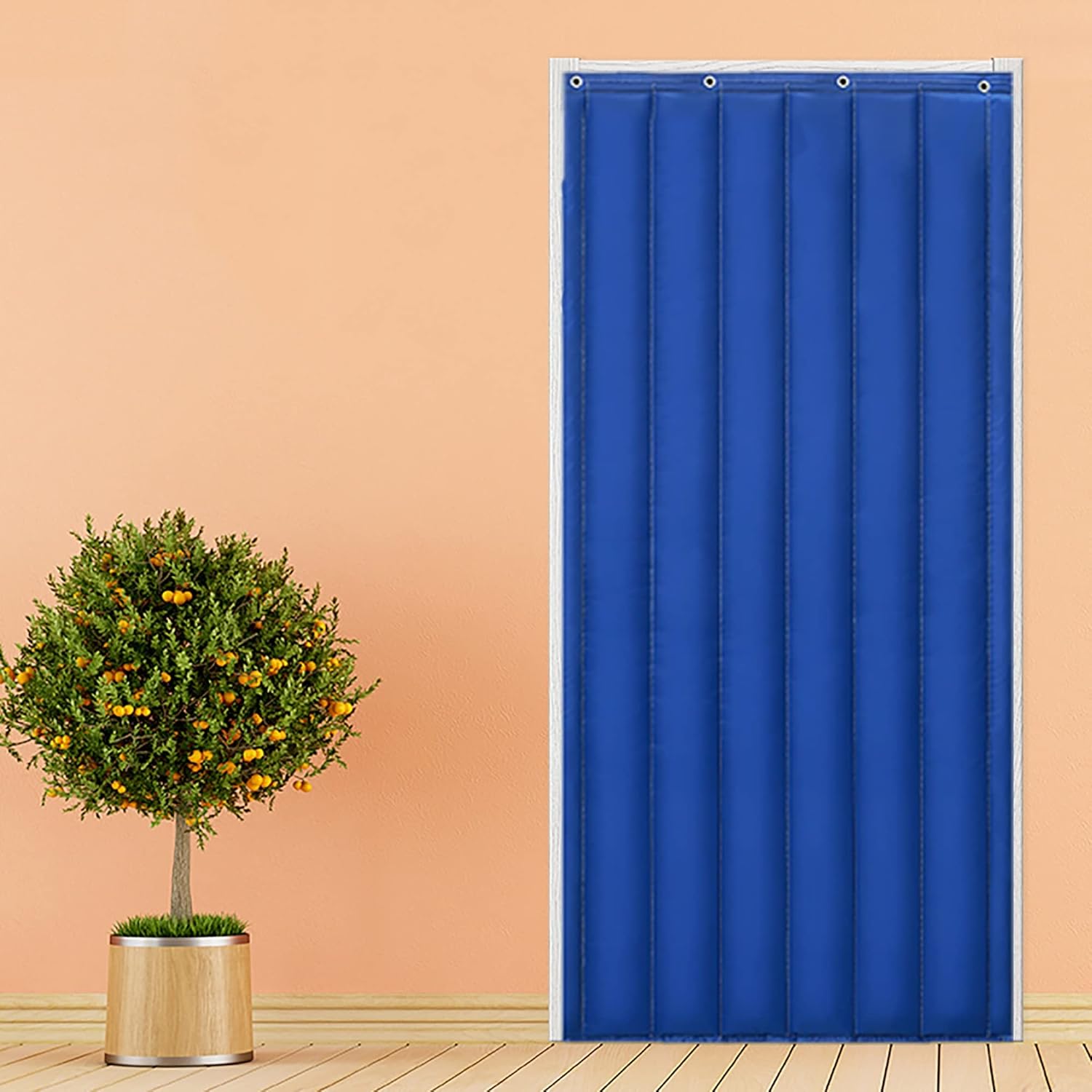 Thermal Insulated Blackout Door Curtain,Soundproof Blanket For Doorway,Winter Doorway Cover Screen Door Curtain,Thick Thermal Fabric Door Cover,for Accordion Door,temporary Door,Air Conditioner Room (