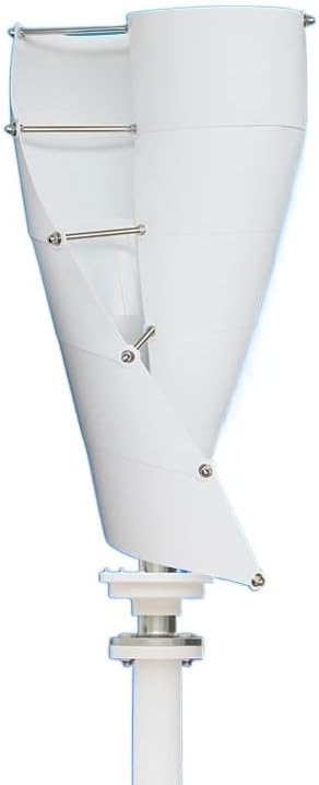 Wind Turbine, Wind Mill Energy Vertical Wind Turbine 3000W 24V 48V Maglev System Small for Hybrid Solar Wind System(Blue White_48V)