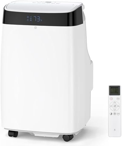 10000BTU Portable Air Conditioners with Remote Control, 3-in-1 Floor Standing AC Unit with Fan & Dehumidifier, Sleep Mode, 3 Speed, Auto Swing, 24H Timer, Cooling for Room Up to 450 Sq. Ft