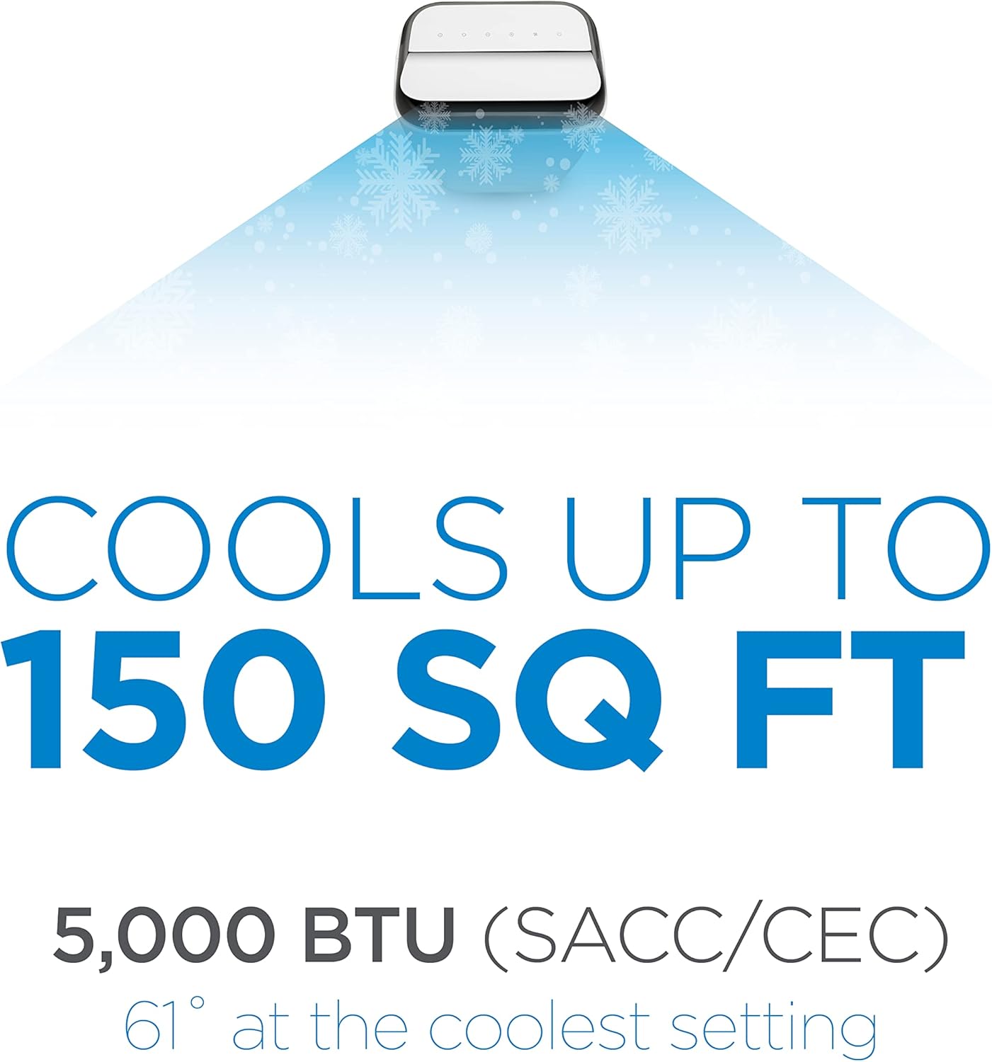 Commercial Cool 8,000 BTU Portable Air Conditioner with Remote Control, White