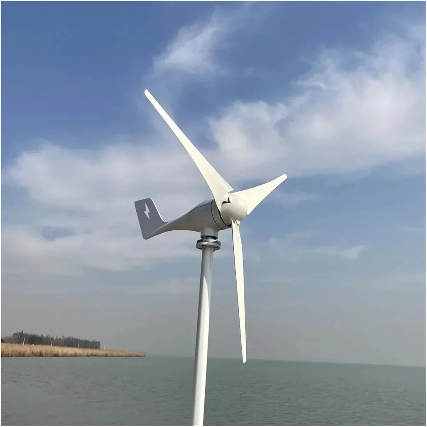 7kw Horizontal Wind Turbine Generator 24V 48V 96V Magnetic Dynamo Strong Power Inverter Output for Home Industrial Energy(with mppt Control,12V_3000W)