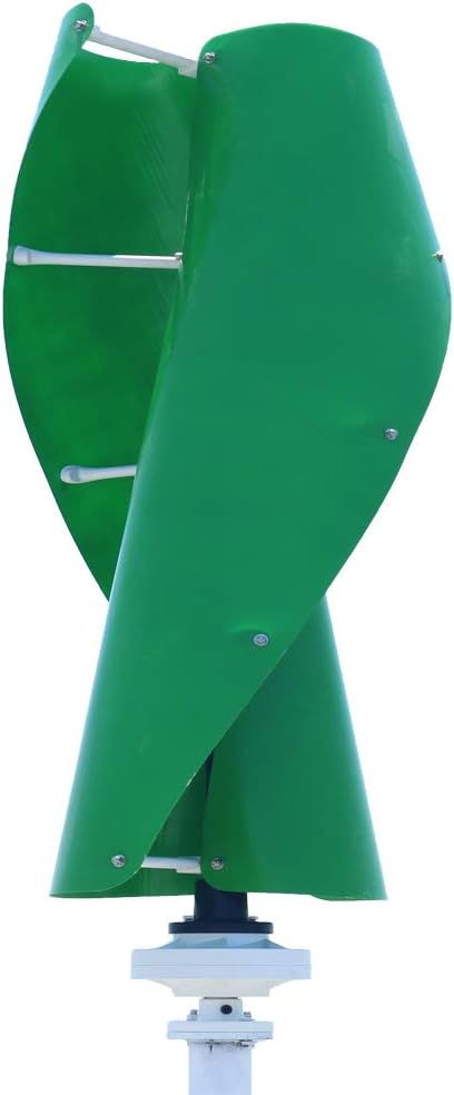 Wind Turbine, Vertical Wind Turbine Generator 3kw 4kw 6kw Vertical Axis Permanent Maglev Wind Turbine 12v 24v 48v with MPPT Control(White,MPPT Controller_12V)