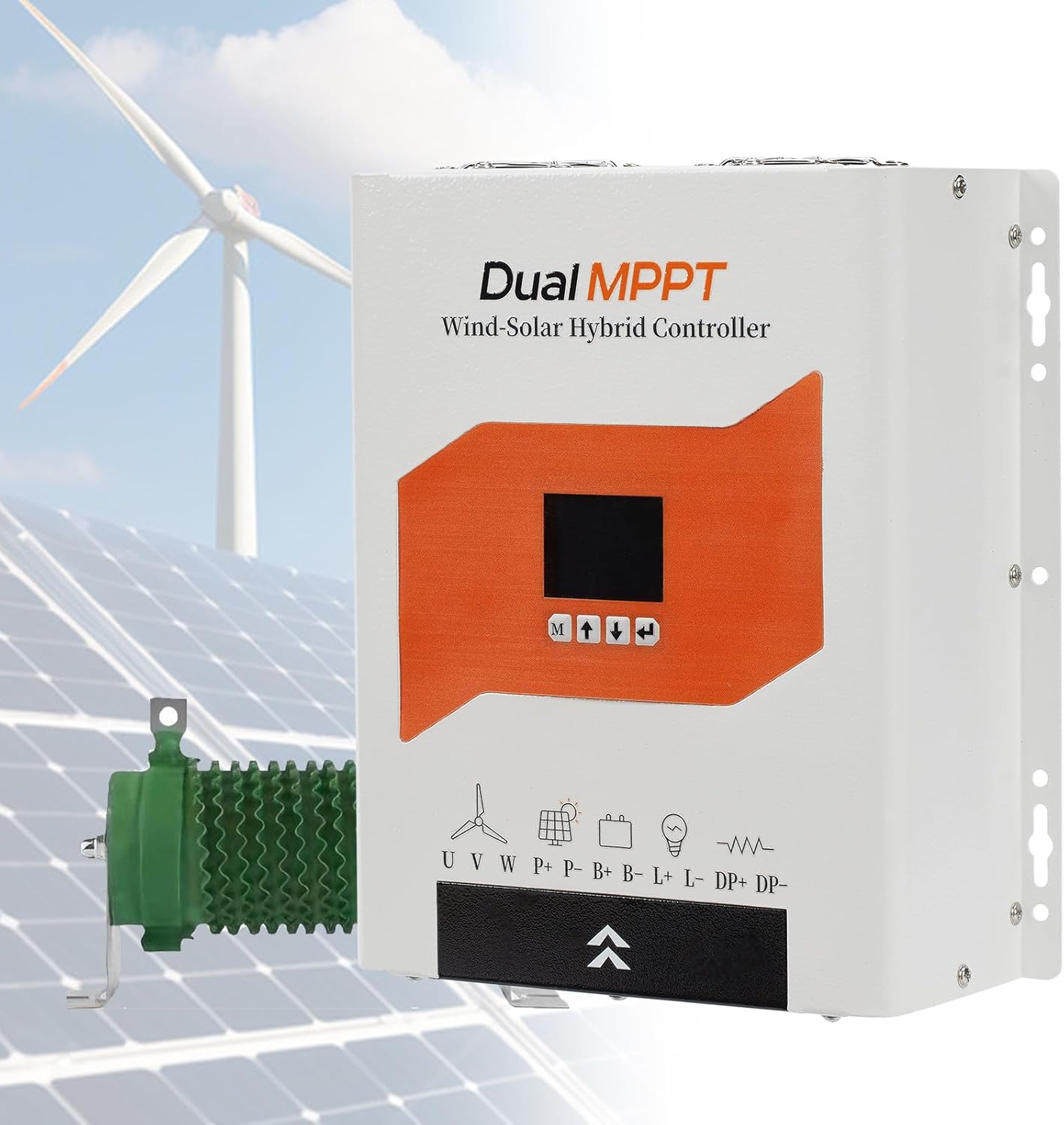 Color Display Wind Solar Charge Controller with Dual MPPT & External Dump Load, 5000W 12V/24V/48V for Vehicle Applications 48V