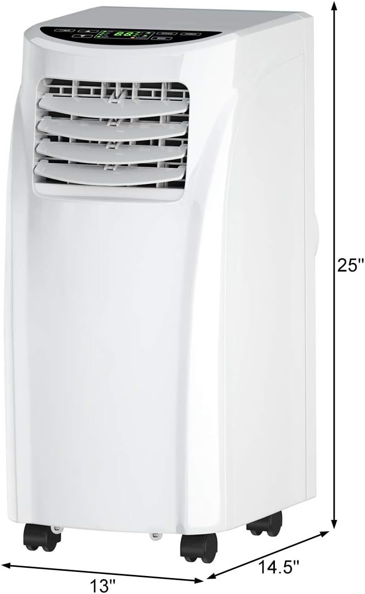 Portable Air Conditioner, Mini Air Conditioner with LCD Display, Mini Air Conditioner with Remote Control, Portable Air Conditioner for Home Office Use - White