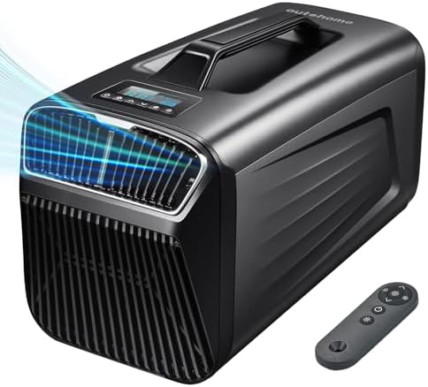 5200BTU Portable Tent Air Conditioner for Camping Outdoor and Indoor Use, 400W Consumption Quiet Air conditoning For Truck RV Van and Car Cooling, Small AC for Garage and Pet(Grey)