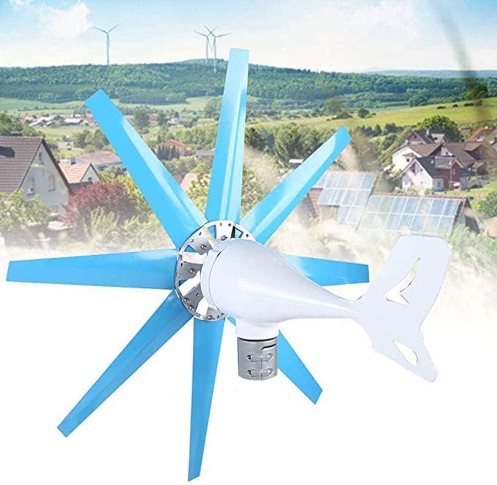 Wind Turbine Generator Kit, 16000W AC 12V 24V 48V 8 Blades Wind Turbine Generator Vertical Axis Wind Power with Controller for Home Boat Marine