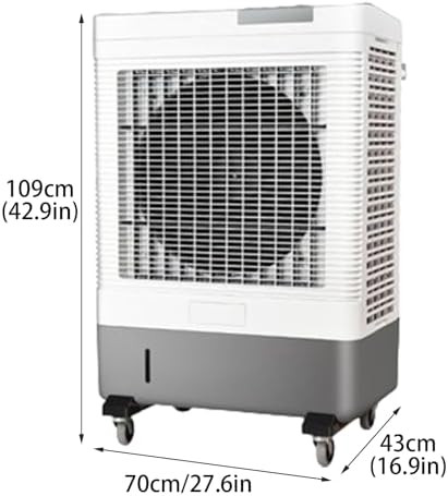 Portable Air Conditioners, Evaporative Air Cooler with 3 Speeds and Extra Large Water Tank, Quiet Swamp Cooler for Room Office