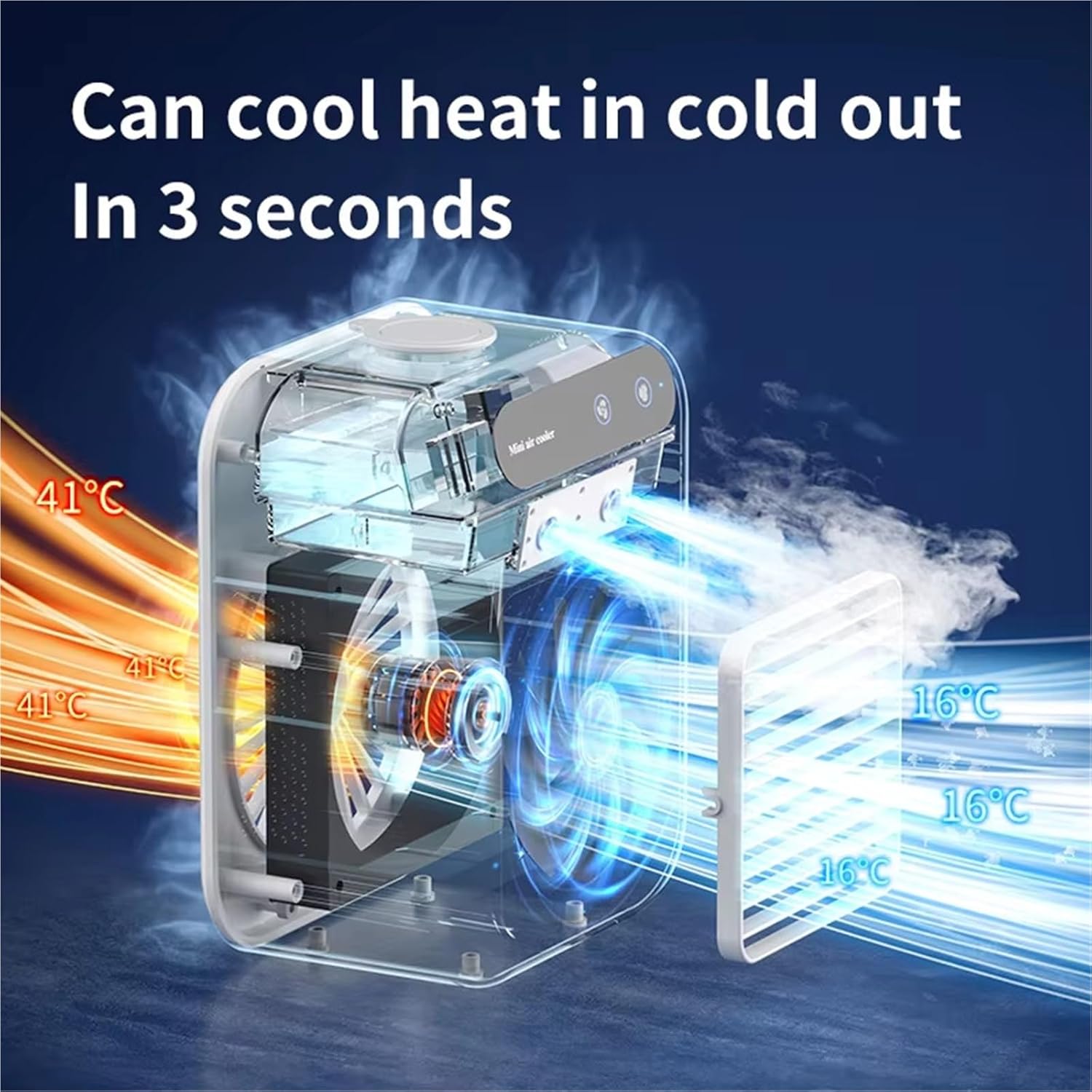 Portable Air Conditioner, Desktop Air Cooler Personal Portable Fan Air Cooler,Desktop Fan for Home Outdoors