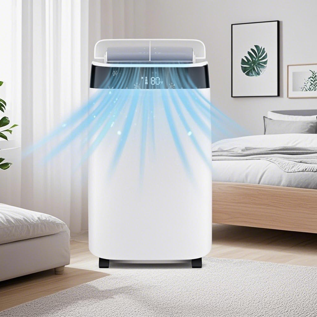 10000BTU Portable Air Conditioners, Cooling, Dehumidifier and Fan Modes 3-In-1 Air Conditioner, Portable AC with Window Kits, Exhaust Hose, 24h Timer, Cooling Up to 450 Sq.Ft