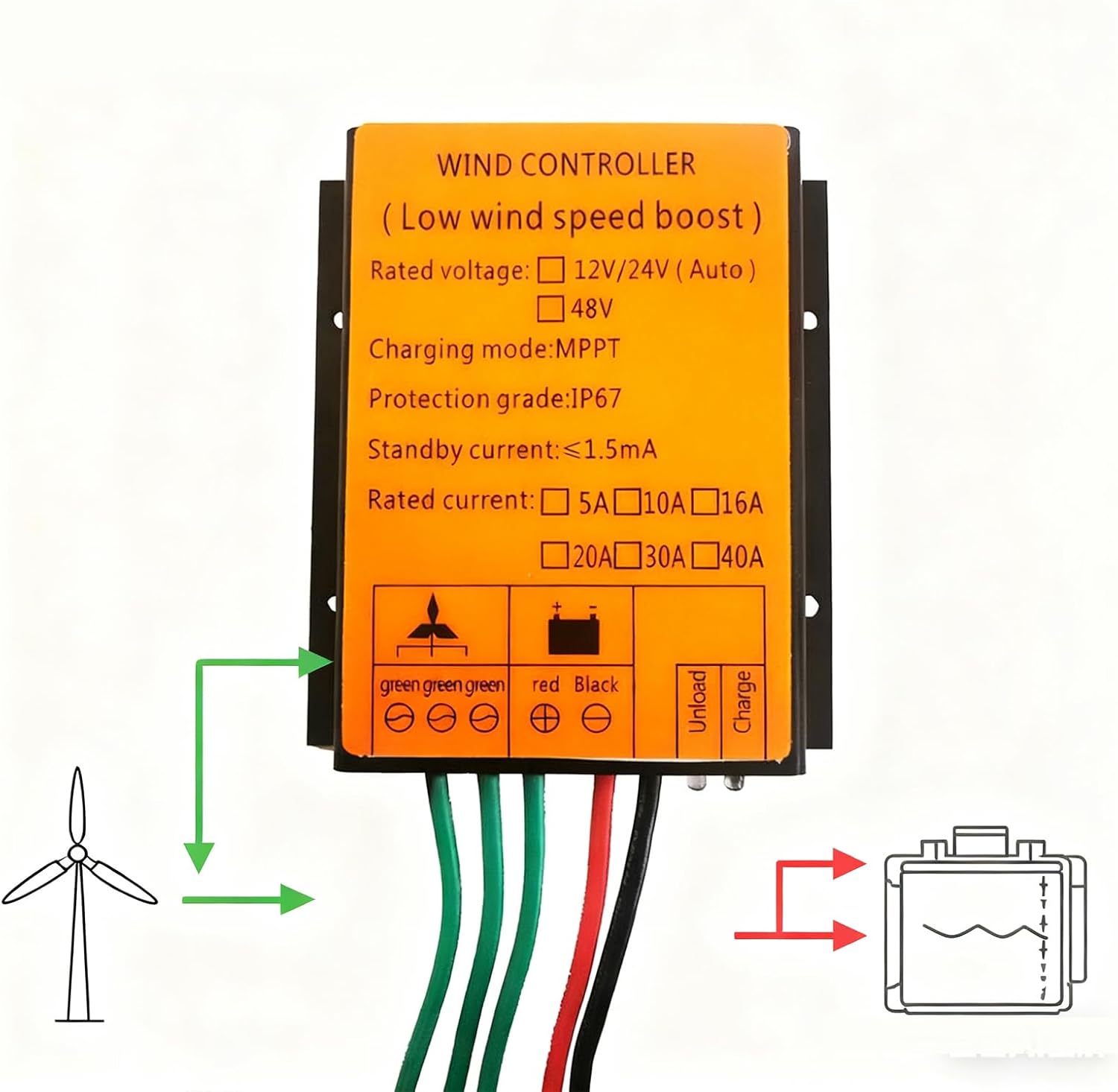3000W with Dump Load Wind Solar Hybrid System MPPT Charge Controller, 12V-48V DC Wind Turbine Generator MPPT Charge Controller