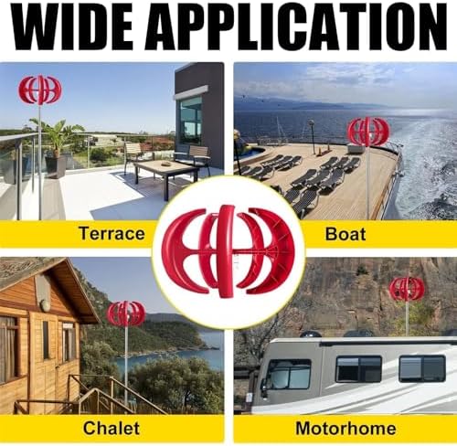 2000W Wind Turbine Generator Kit, 12V/24V Vertical Axis Wind Power System with Controller, Ideal for Home, Chalet, Motorhome - Eco-Friendly Renewable Energy Solution