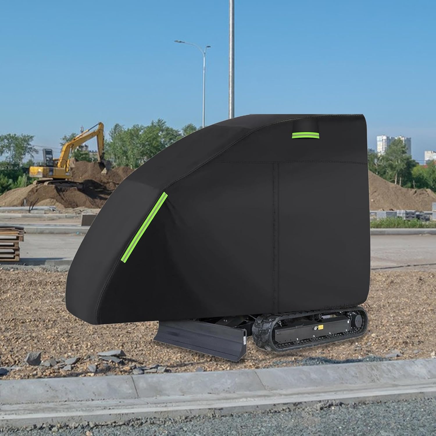 Waterproof Generator Cover with Reflective Strips KX015-4 for Sun Protection, Gardening, Lawn, Garage Use- 210d