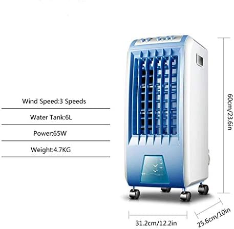 Air Cooler for Home Office Portable Air Conditioner Fan, Silent Electric Fan Air-cooled Mobile Water-cooled Humidifier Small Air Conditioner For Home Or Office