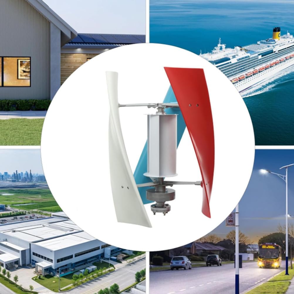 2000W Vertical Wind Turbine Generator Set,12V 24V 48V 220V Windmill Maglev Generator 3Blades Suitable for Courtyard and Garden Lighting(Low Noise),220V