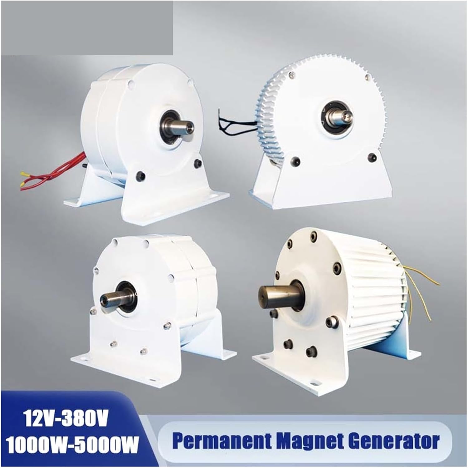 1KW-5KW Electric Generator Wind Turbine Water Turbine 12V 24V 48V 96V Gearless Permanent Magnet Generator for Home Industrial Energy(Double Shaft,24V_3000W)