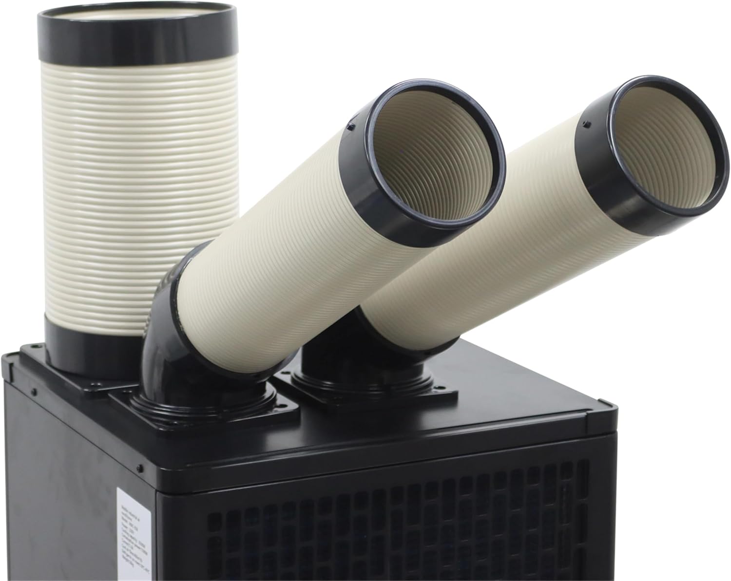 220V Industrial Portable Air Conditioner Air Flow 550m³/h with Wheels 5L Tank Double Outlet Commercial Spot Cooler Adjustable Outlet Ideal for insititute Workshops Outdoor Events 1100W