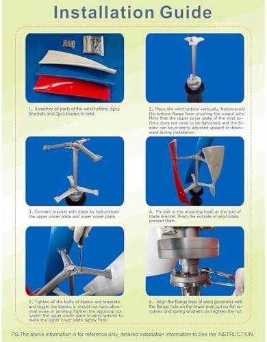 12000W Silent Vertical Wind Turbine Generator Kit - 12V 24V 48V Magnetic Levitation 3-Blade Wind Generator with MPPT Controller for Home & Street Lighting
