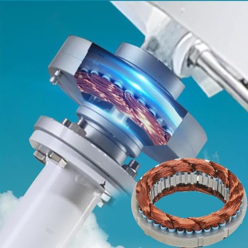 16000W Silent Vertical Wind Turbine 12V-220V, 2 Blade Magnetic Levitation Kit with Controller for Home & Garden Renewable Energy Lighting