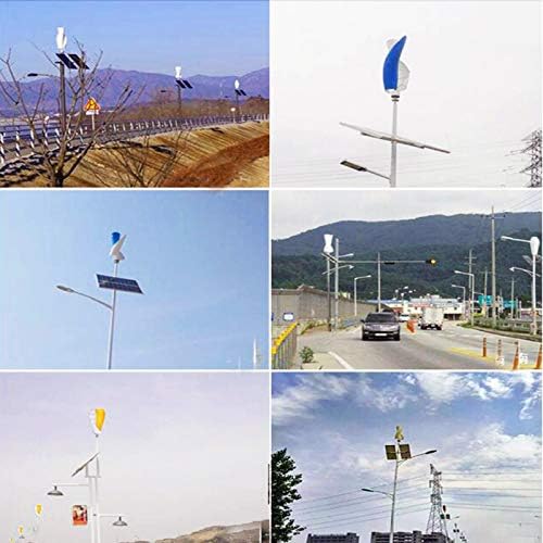 220V Low Noise Vertical Wind Turbine, 10000W 2-Blade Wind Power Generator, 12V/24V/48V Low Start Speed Vertical Axis Wind Turbine for Home & Outdoor Energy Solutions