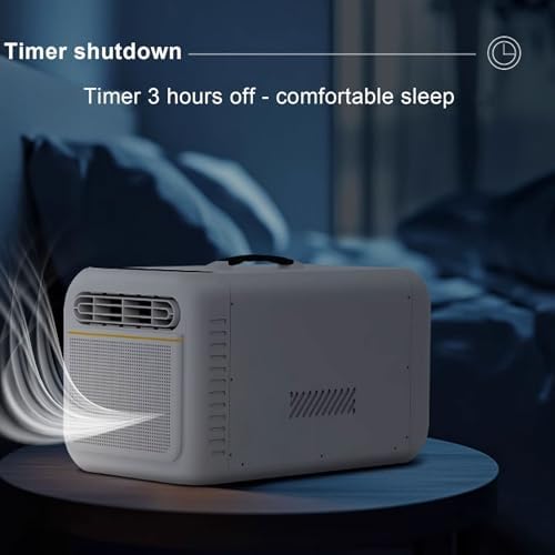 Portable Air Conditioner w/Remote Control,Drain-Free Function,Touch Panel,No Installation Required,for Office and Camping (Beige)