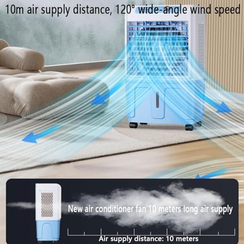 Portable Air Conditioner with 20/30/40L Water Tank, 3-in-1 Evaporative Air Cooler with Ice Packs, 120° Oscillation & 36dB Quiet Operation(90CM)