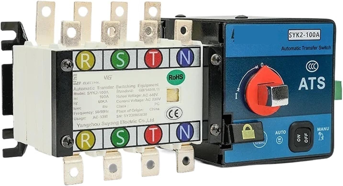 1pcs Generator 100A 160A 250A 400A 630A 4P Dual Power Transfer Switch(630A-4P)