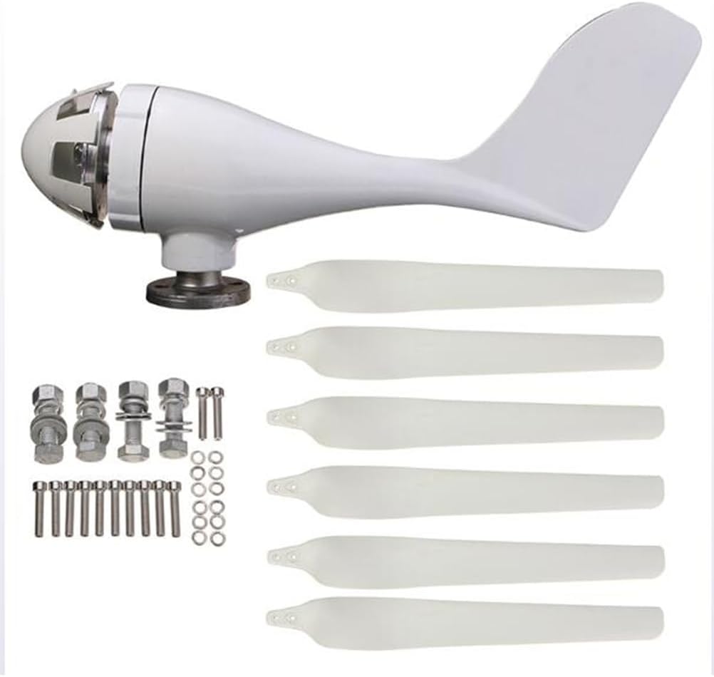 48V, Horizontal Wind Turbine Generator Set, 5000W Low Noise 3 Phase Vertical Wind Power Generator,with MPPT Controller 12V 24V 48V 220V