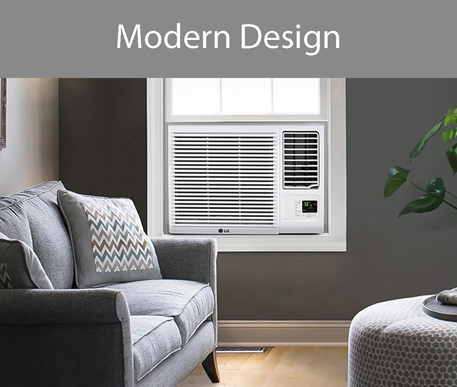 LG 18,000 BTU Window Air Conditioner with Heat, 230/208V, Cools 1,000 Sq.Ft. for Bedroom, Living Room, Basement, Apartment, with Remote, 2 Speeds, 24-Hour Timer, White