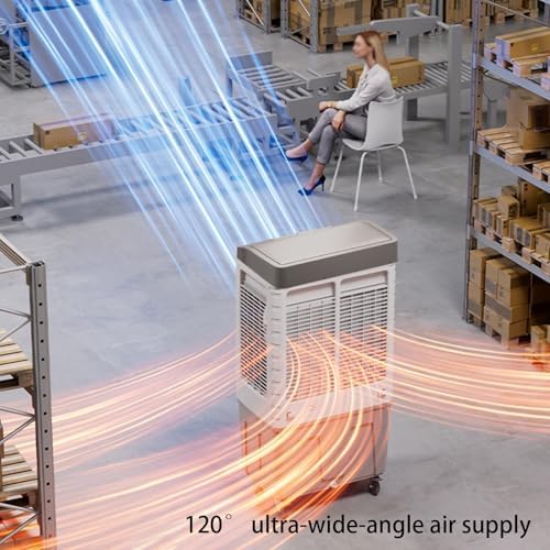 Portable Air Conditioners, 120°Oscillation Three Wind Speed Evaporative Cooler, Large Water Tank Air Cooler for Room Office(65.5 * 44.5 * 114.5cm)