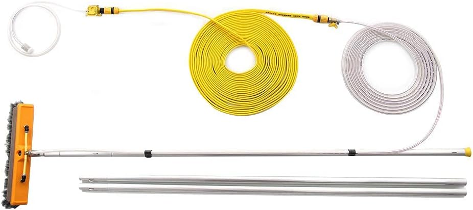Window Cleaner Window Cleaning Brush Equipment, Window Cleaner Kit, Water/Hose Fed Pole, 4.5-9M, Photovoltaic Panel Cleaning Tool, Cleaning Solar Panels Tool/6M/19.7Ft