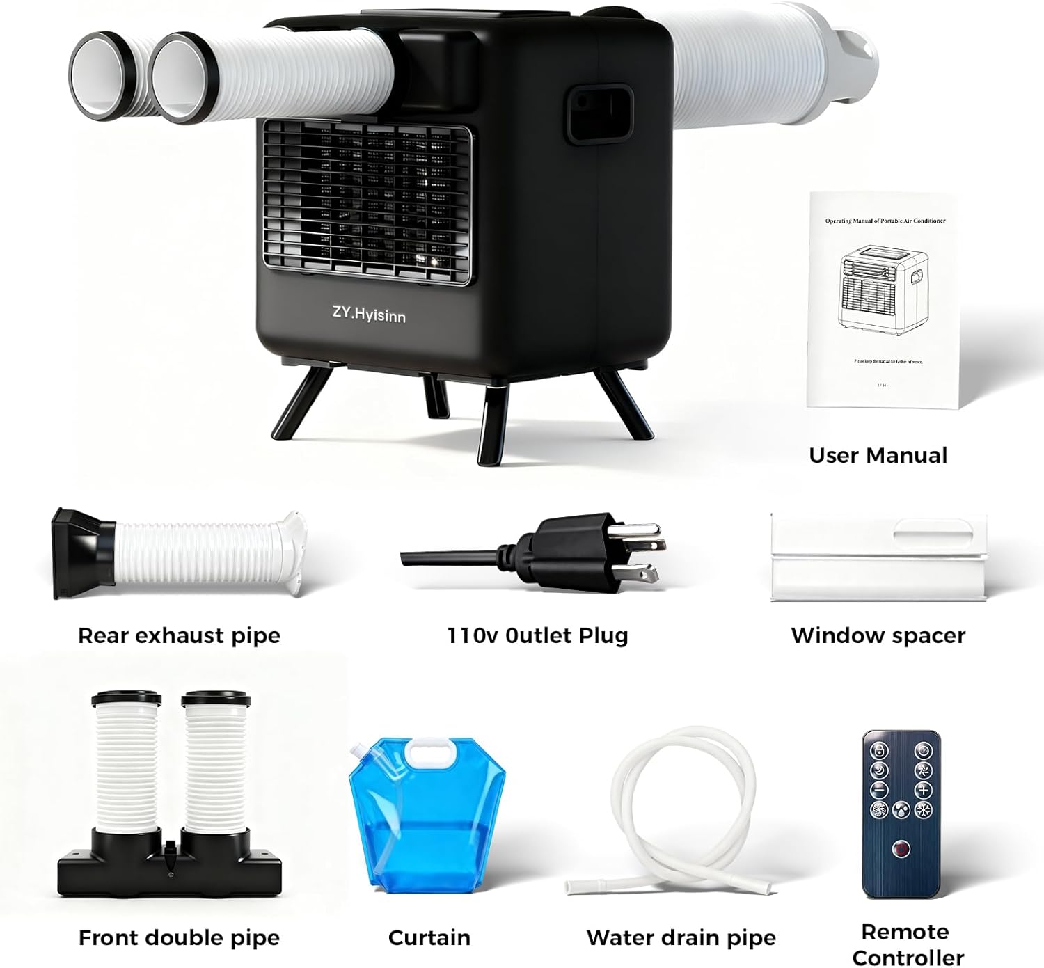 Portable Air Conditioner,3300BTU Tent Air Conditioner, Low Power Consumption, Air Portable AC for Camping, Van Life, Tent, Outdoor