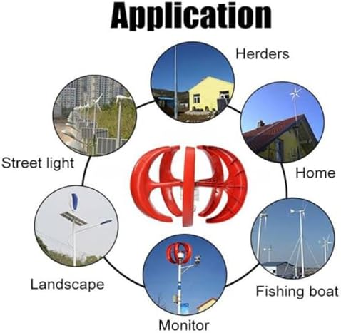 48V 12000W Low Noise Vertical Wind Turbine Kit, 5-Blade Wind Power Generator for Home & Camping, Efficient Low Wind Speed Start with Controller