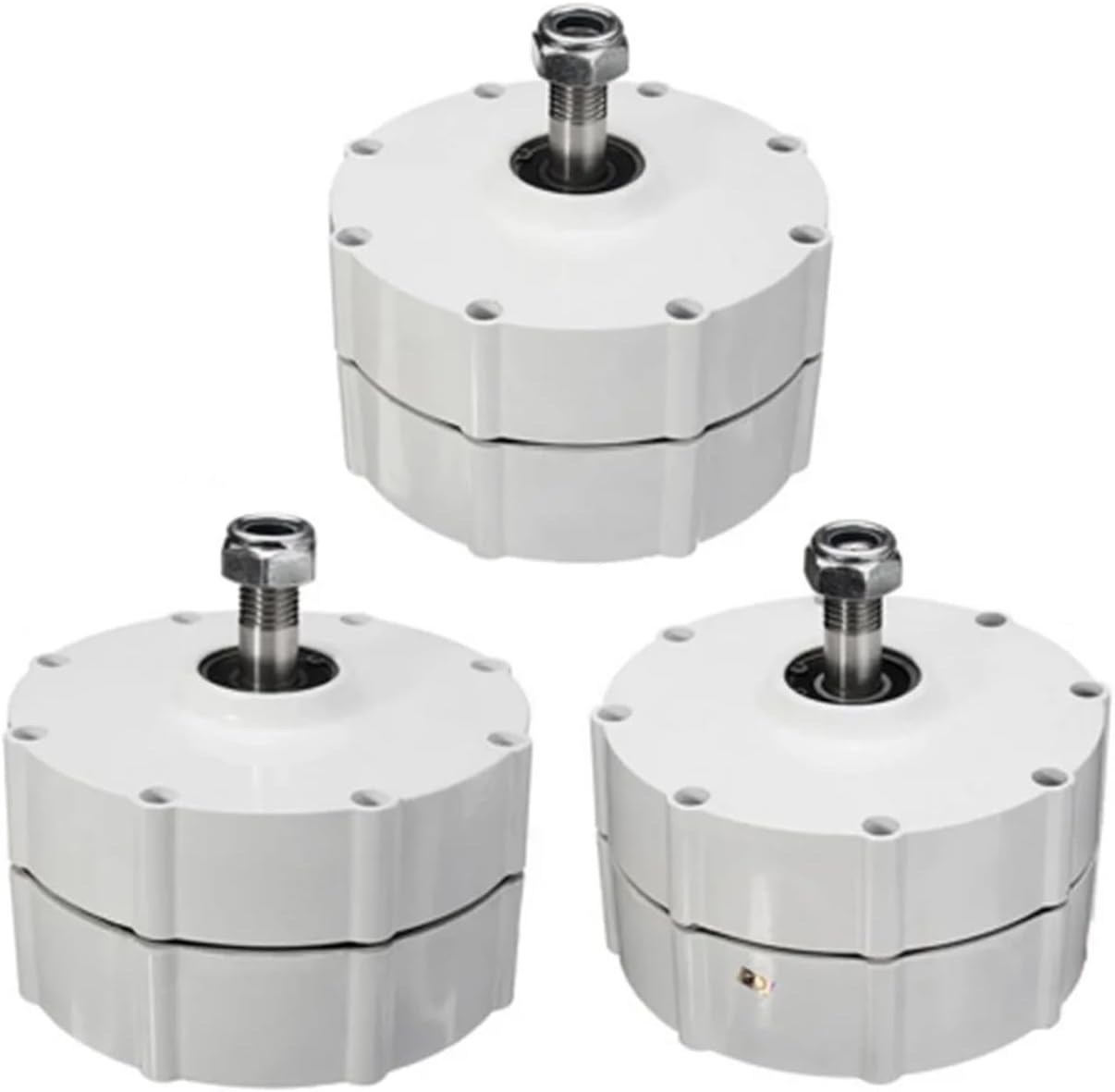 Low Speed 1000W 12V 24V 48V Gearless Permanent Magnet Generator AC Alternators Use for Wind Turbine Water Turbine Industrial Energy(with Base,Single Shaft_24V)