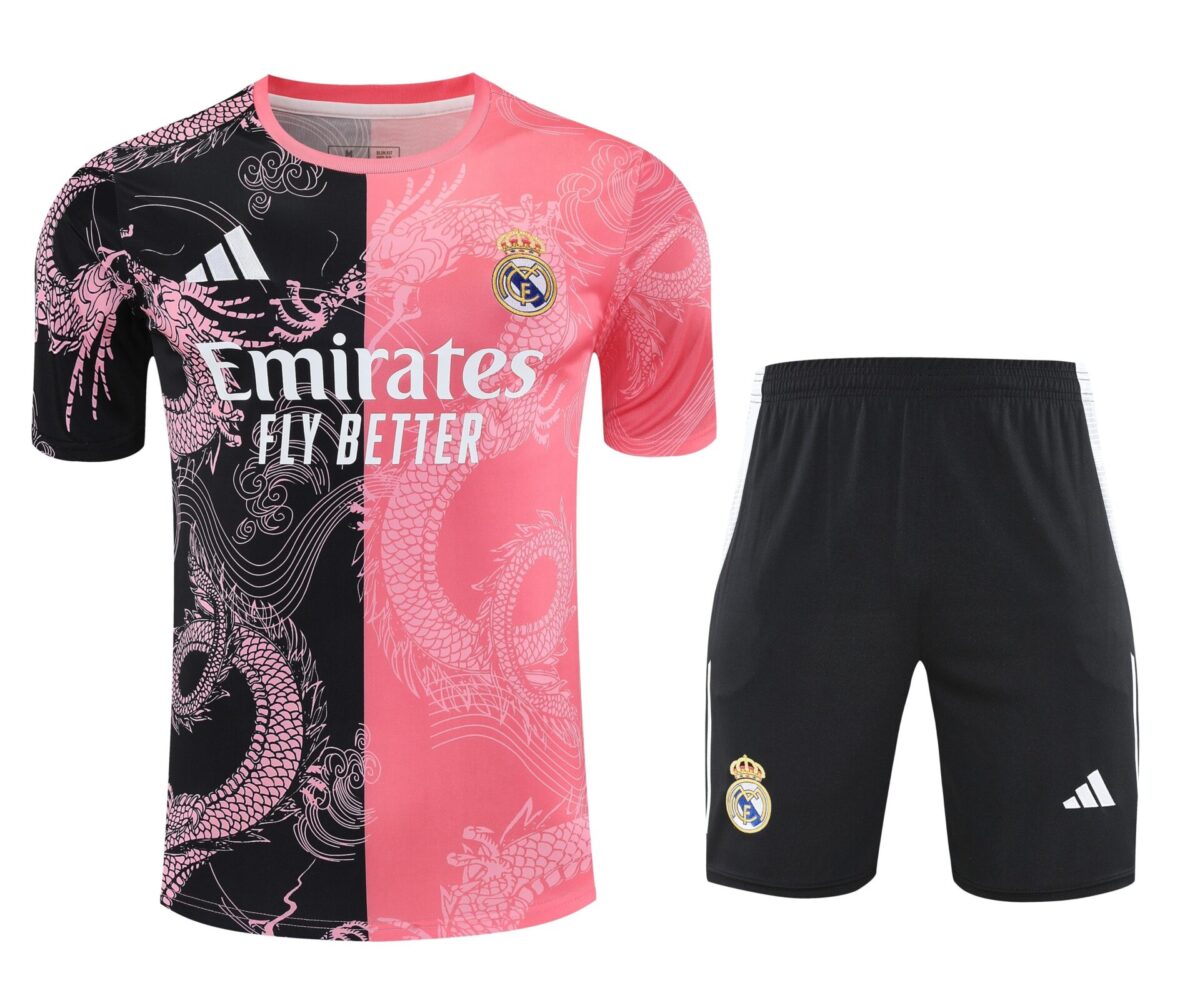 Conjunto de calentamiento Real Madrid rosa y negro - NewNow