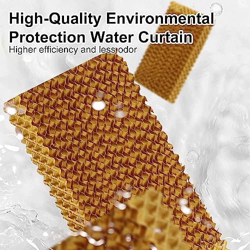 Evaporative Air Cooler Portable Air Conditioner, Fan Cooler with 120° Oscillating, 3 Wind Speeds, Evaporative Cooler for Outdoor Indoor Use(Size:95cm/55L)