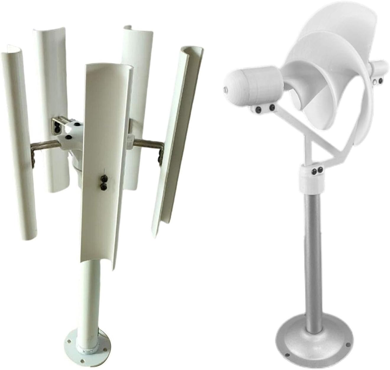 35W +10W Micro Spiral Wind Turbine DIY White Wind Turbine Model 1-12V Permanent Magnet Generator Model Breeze Starter Generator Light Strip LED Light