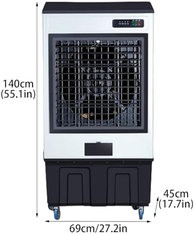 Portable Air Conditioners, Evaporative Air Cooler with 8 Ice Packs, 3 Speeds, Personal Swamp Cooler for Bedroom Home Office(69 * 45 * 140cm)