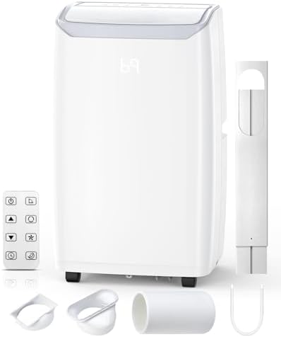 14000 BTUs Portable Air Conditioner, Cools Room up to 750 Sq. Ft., 3-IN-1 Portable AC Unit with Dehumidifier, Fan Function, Remote Control Sleep Mode/24Hrs Timer, Low Noise, Window Installation Kit