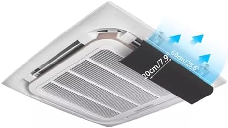 Air conditioning deflector 4PCS Air Conditioner Deflectors for Ceiling Central Air Conditioning Lightweight Plastic Angle Adjustable Prevent The Cold Air from Blowing Straight