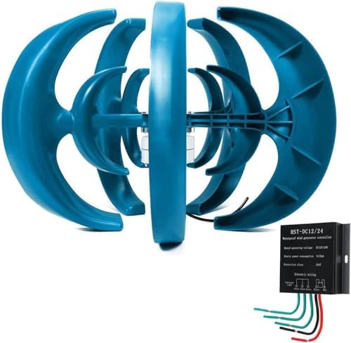 12V Home Wind Turbine Kit - Horizontal DIY Generator with Blades & Controller - Vertical Axis Wind Power System, Three-Phase Permanent Magnet for Renewable Energy Solutions