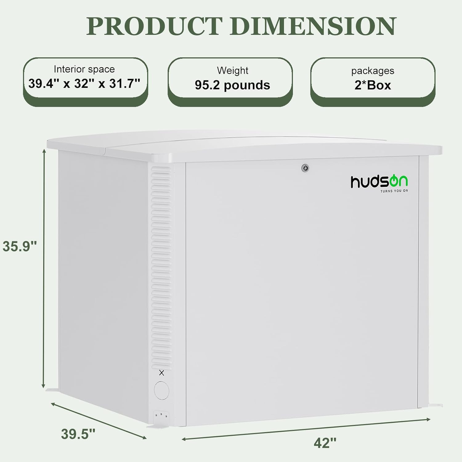 Hudson Generator Box, SD Aluminum Generator Enclosure with Ventilation, Heat Dissipation & Reduce Noise, Accommodates The Maximum Size of 39.4
