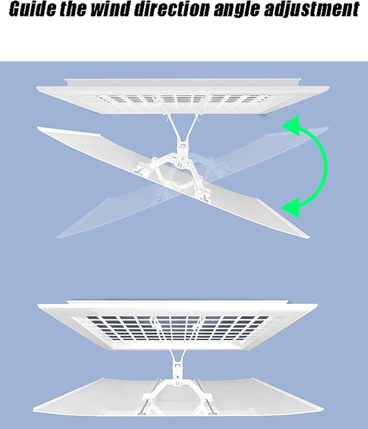 Ceiling Air Conditioner Deflector, Air Conditioner Vent Deflector with Waterproof Cotton Air Outlet Deflector for Home Office