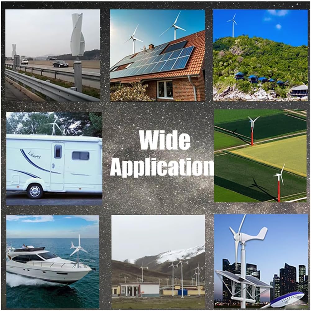 12000W Wind Turbine Generator, 12V 24V 48V Small Windmill Portable Vertical Wind Power Turbine Generator Kit with Charge Controller