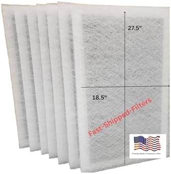 Fast-Shipped-Filters 7 Pack 20x30 Replacement Filter Pads Compatible with MicroPower Guard One Hour Air Cleaner 20x30 Refill White