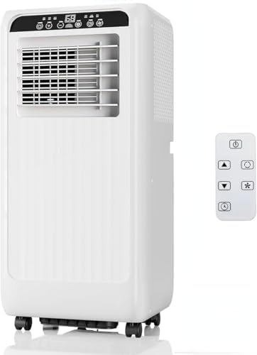 8000 BTU Portable Air Conditioners - 3 in-1 AC Unit for 350 Sq.Ft Rooms with Dehumidifier, Timer, Remote & LED Display