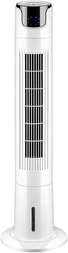 Portable Air Conditioner Fan Space Air Coolers Remote Control Portable Air Conditioner Single Cool LED Display Ultra- Quiet Tower Fan Living Room House Rooms Office White