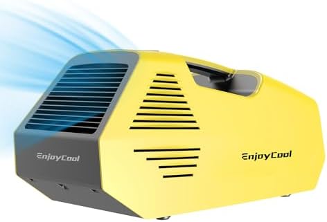 Portable air conditioner Fast Cooling Outdoor Built-in Cool Sleep Modes Air Conditioner with Remote Small Air Conditioner Portable for Room Office Camping Car Control 2380 BTU Camping Bedroom yellow