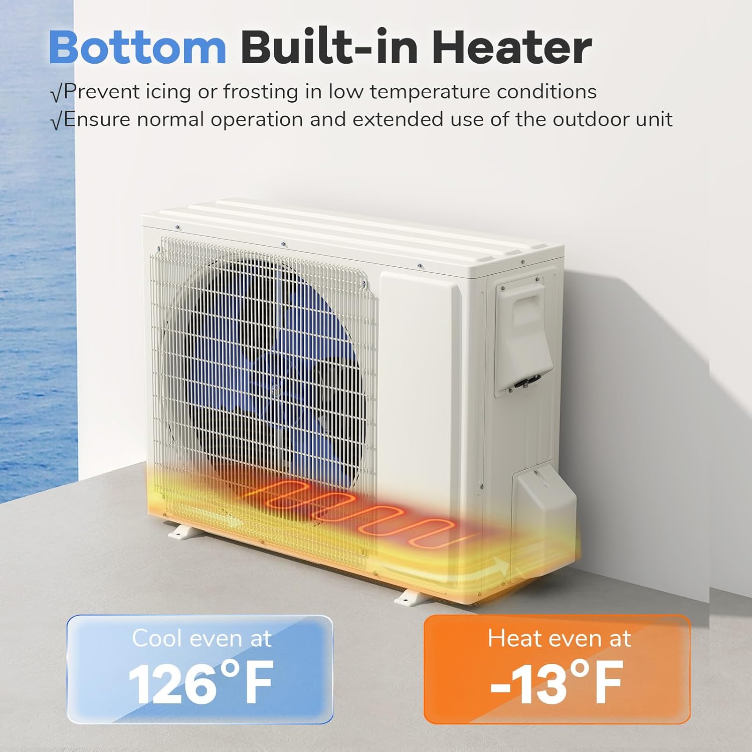 DORTALA 24000 BTU Mini Split Air Conditioner, 25 SEER2 208-230V Wifi Enabled Inverter Ductless Wall AC Unit & Heater with Remote, Installation Kit, Pre-Charged Heat Pump System for Alexa, White